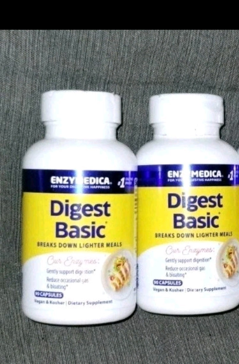 (2) Enzymedica Digest Basic Enzyme Supplement, 90 Capsules Each – NEW – 06/2026+