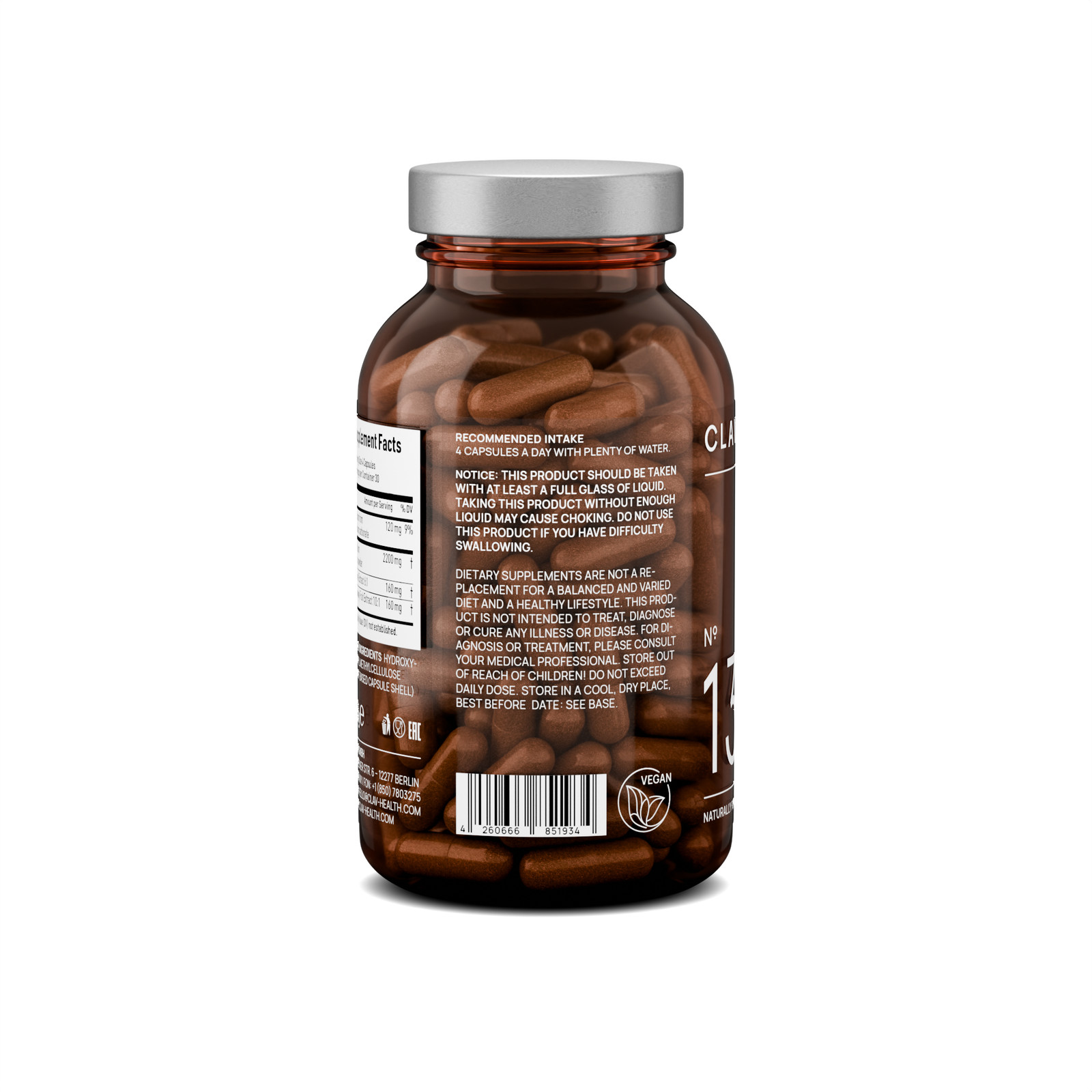 Psyllium Husks Capsules – 2200mg Fiber Supplement per Serving – Colon Complex