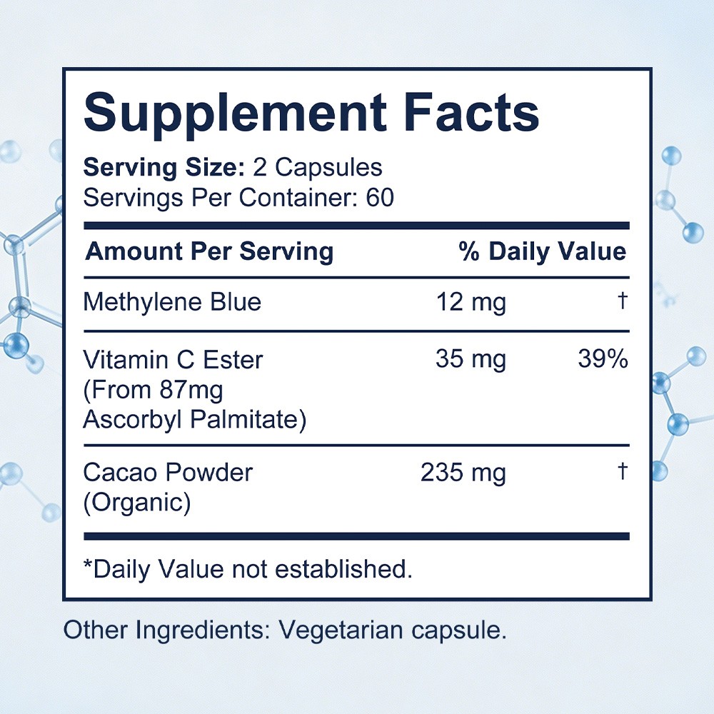 SresXrefas Cognitive Support Supplement Vitamin C & Cacao Formula 120 Capsules