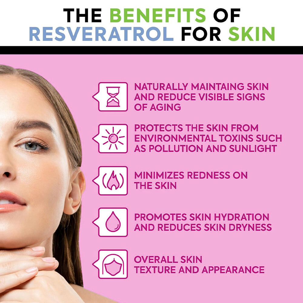 Resveratrol Maximum 1000 MG Strength Natural AntiAging Antioxidant Heart Health