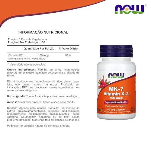 Vitamin K-2 (MK7) Veg Capsules, 100 mcg, 60 Count, Pack of 2