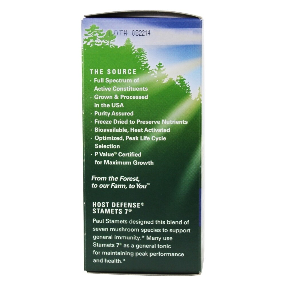 Fungi Perfecti Host Defense Stamets 7 General Immune Support, 60 Vegetarian Caps