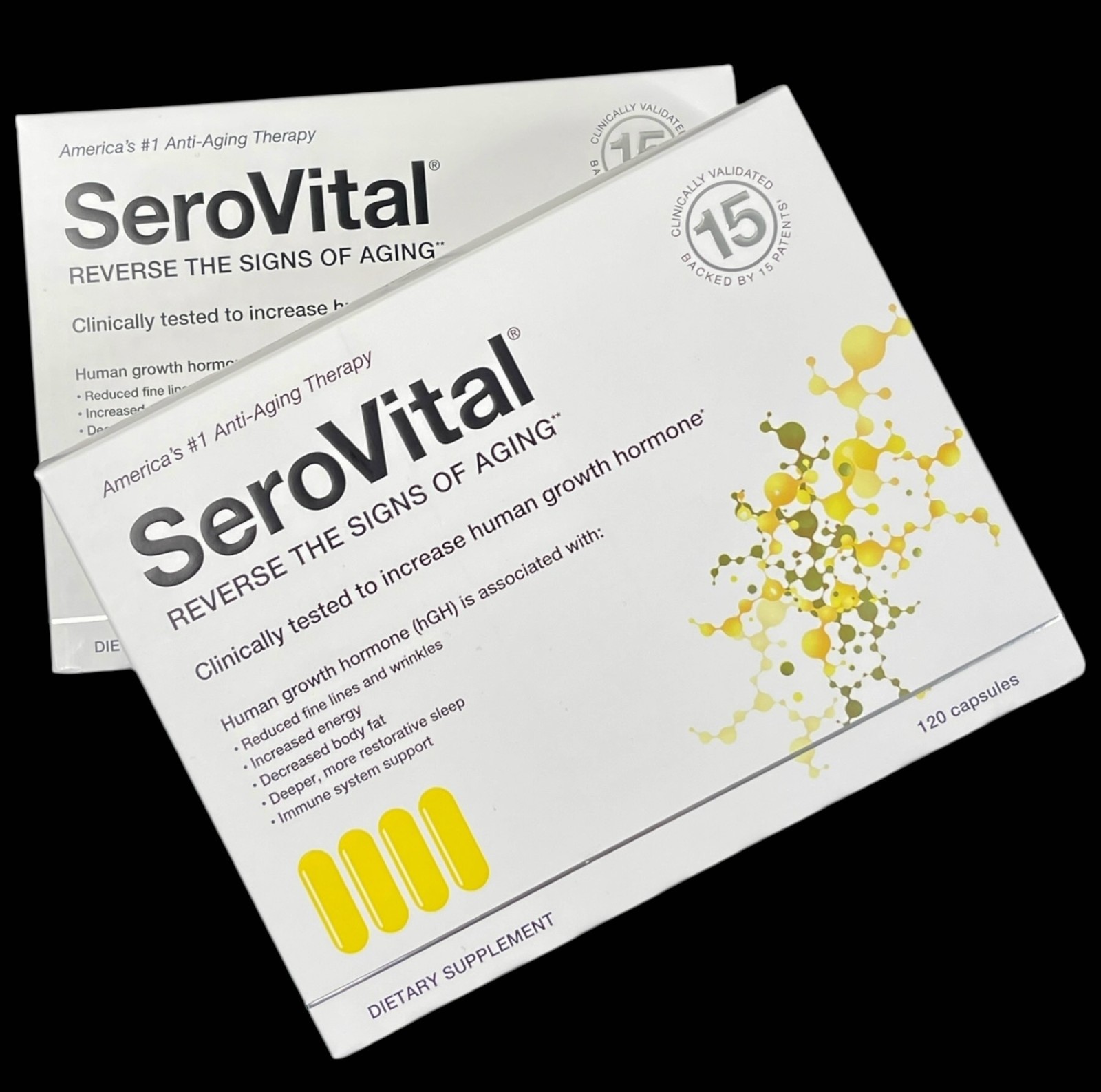 2 Boxes of Serovital Dietary Supplement 240 Capsules Anti-Aging Therapy 10/2027