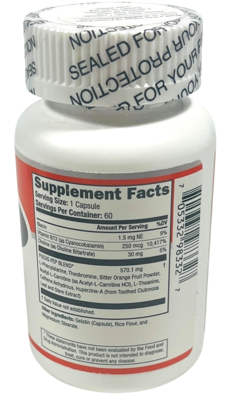 Addrena Focus Pep – Nootropic Stimulant – Focus Energy – 60 Capsules – LOT of 2