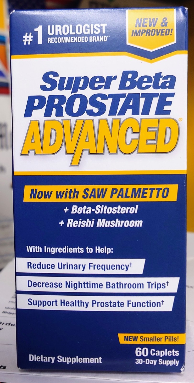 Super Beta Prostate Advanced + Saw Palmetto 60 Caplets Exp: 07/2028