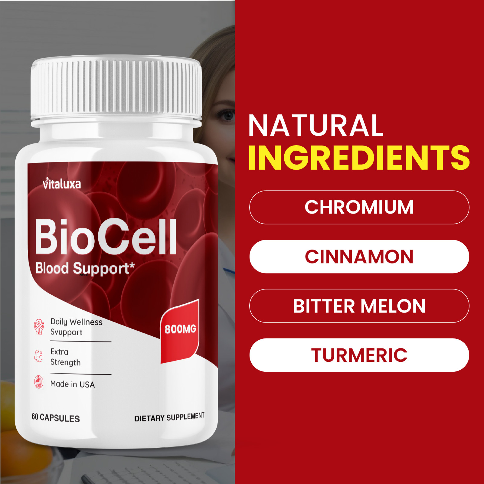 Bio Cell Blood Health Support Supplement Capsules (60 Capsules)