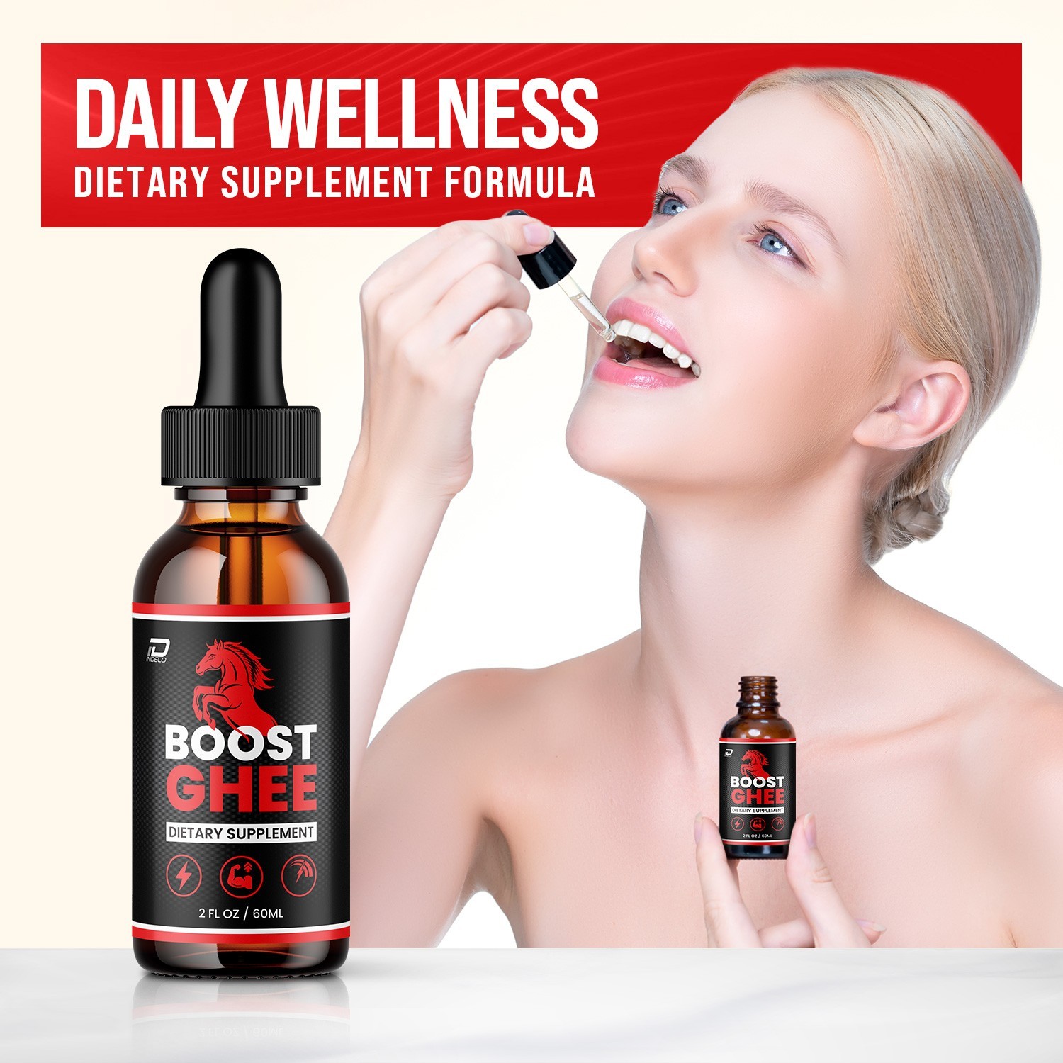 (3 Pack) Boost Ghee Liquid Drops – BoostGhee Natural Blend Healthy Organic
