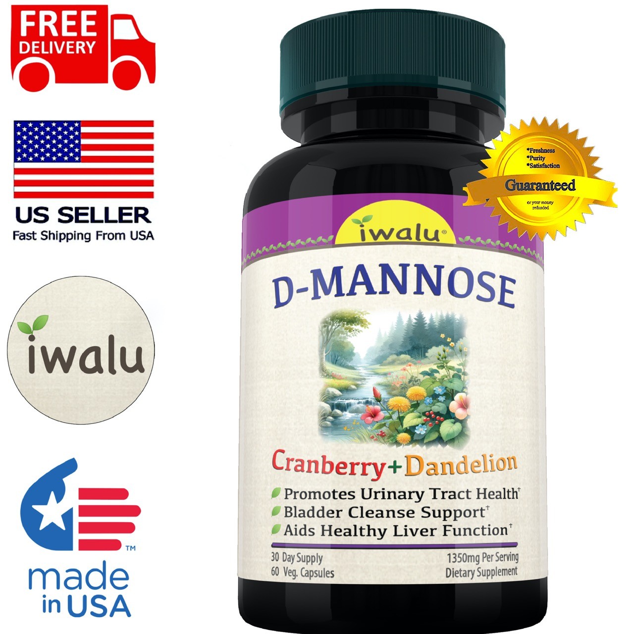 D Mannose | Best UT Health Fix, IWALU (Official) *FAST FREE SHIPPING* Same Day