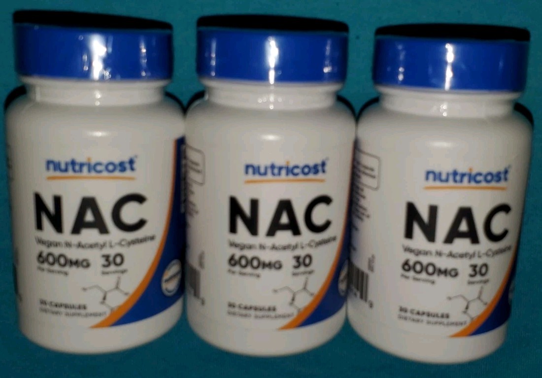 Nutricost N-Acetyl L-Cysteine (NAC) 600mg, 90 VegCaps GF – Non-GMO – EXP 06/2028