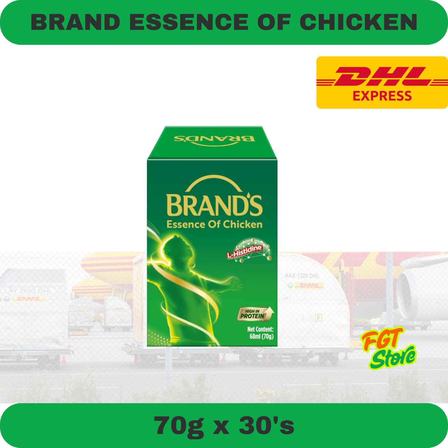 70g x 30 BRAND’S Essence of Chicken Original Bottles DHL Express Fast Shipping