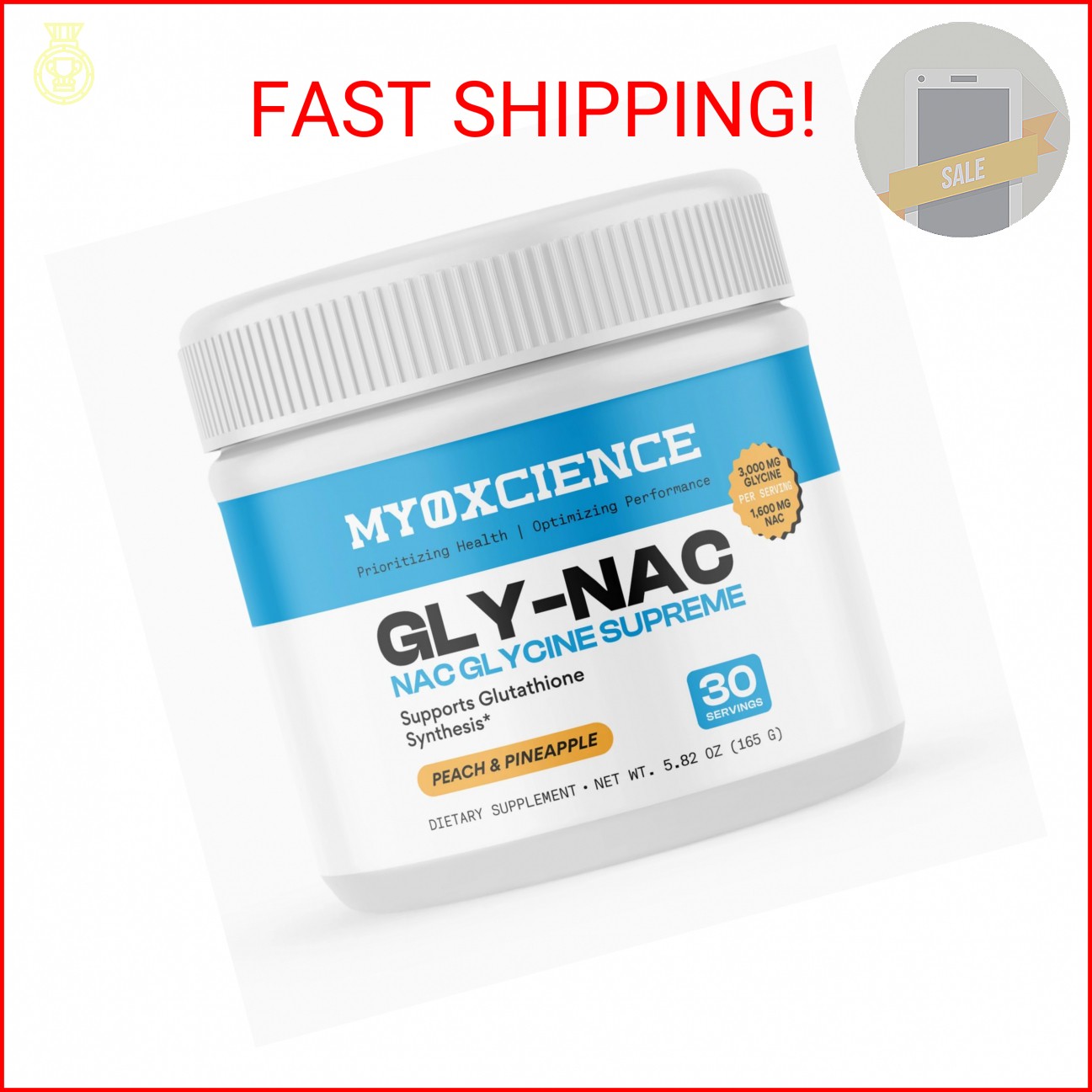 MYOXCIENCE NAC Glycine Supreme | N-Acetyl-L-Cysteine, Glycine, and Taurine Combi