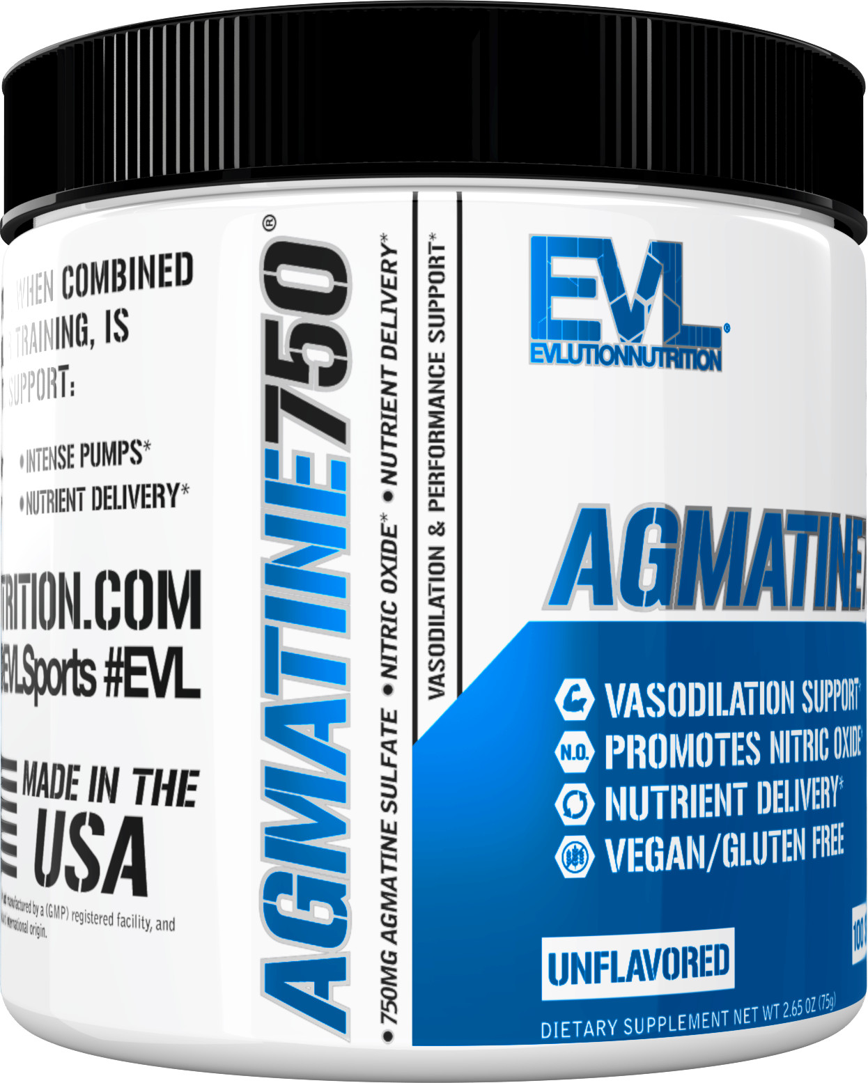 Evlution Nutrition Agmatine 750 – Vasodilation Support – 100 Servings