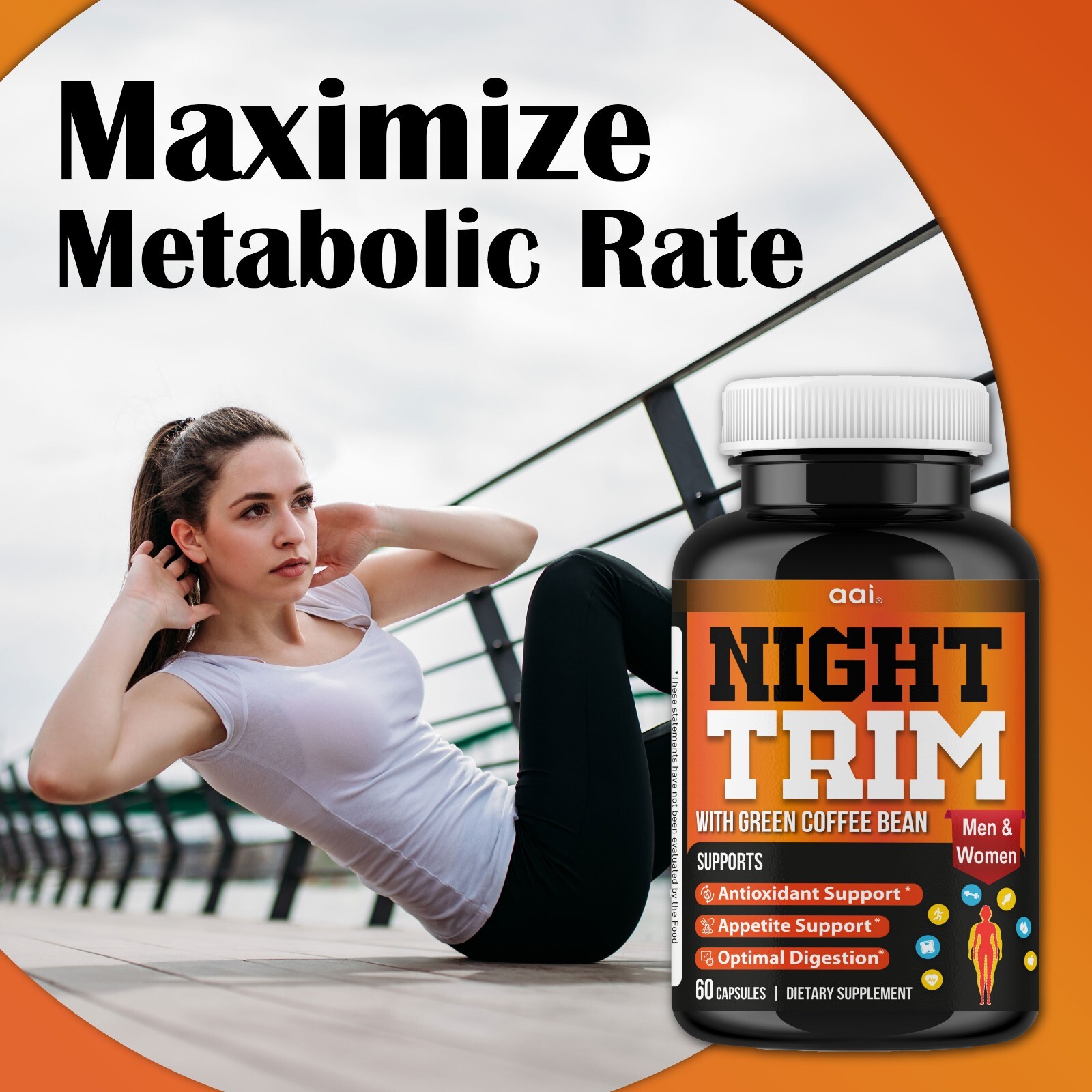 Night Time Fat Burner for Weight Loss Support Appetite Suppressant, Carb Blocker