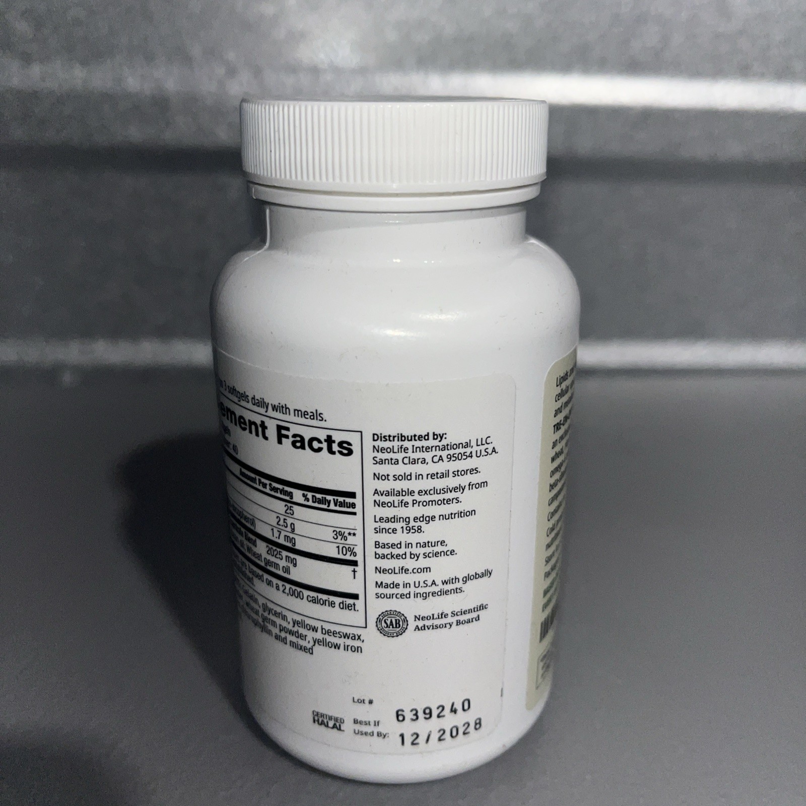 NeoLife Tre-en-en Grain Concentrates 120 Softgels – New / Sealed! Exp 12/2028