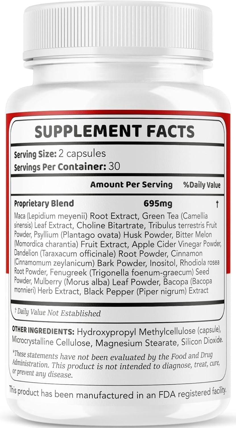 Valdivia NeoGluco 120 Capsules 2 Pack Blood Sugar Support Supplement Made in USA