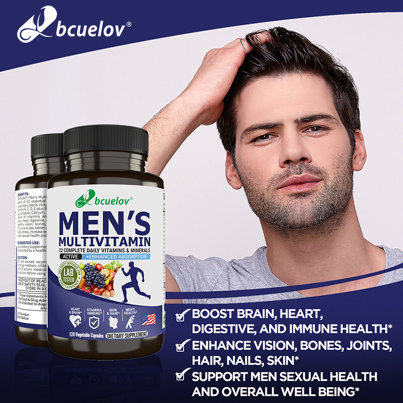 Men’s Multivitamin with Natural Ingredients, GMP Laboratory Tested