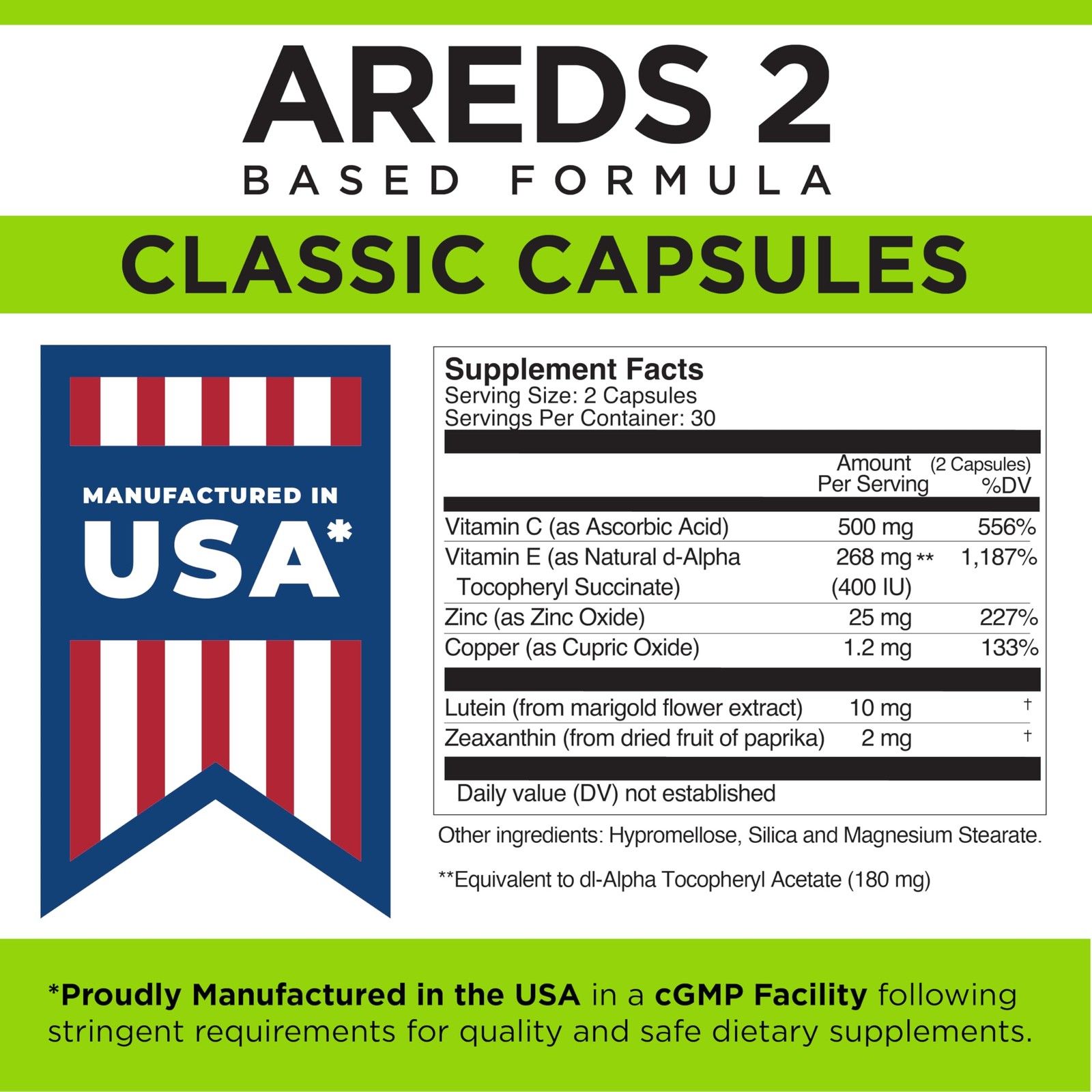 Viteyes AREDS 2 Eye Vitamins, Classic 60 Count (Pack of 1), Capsule