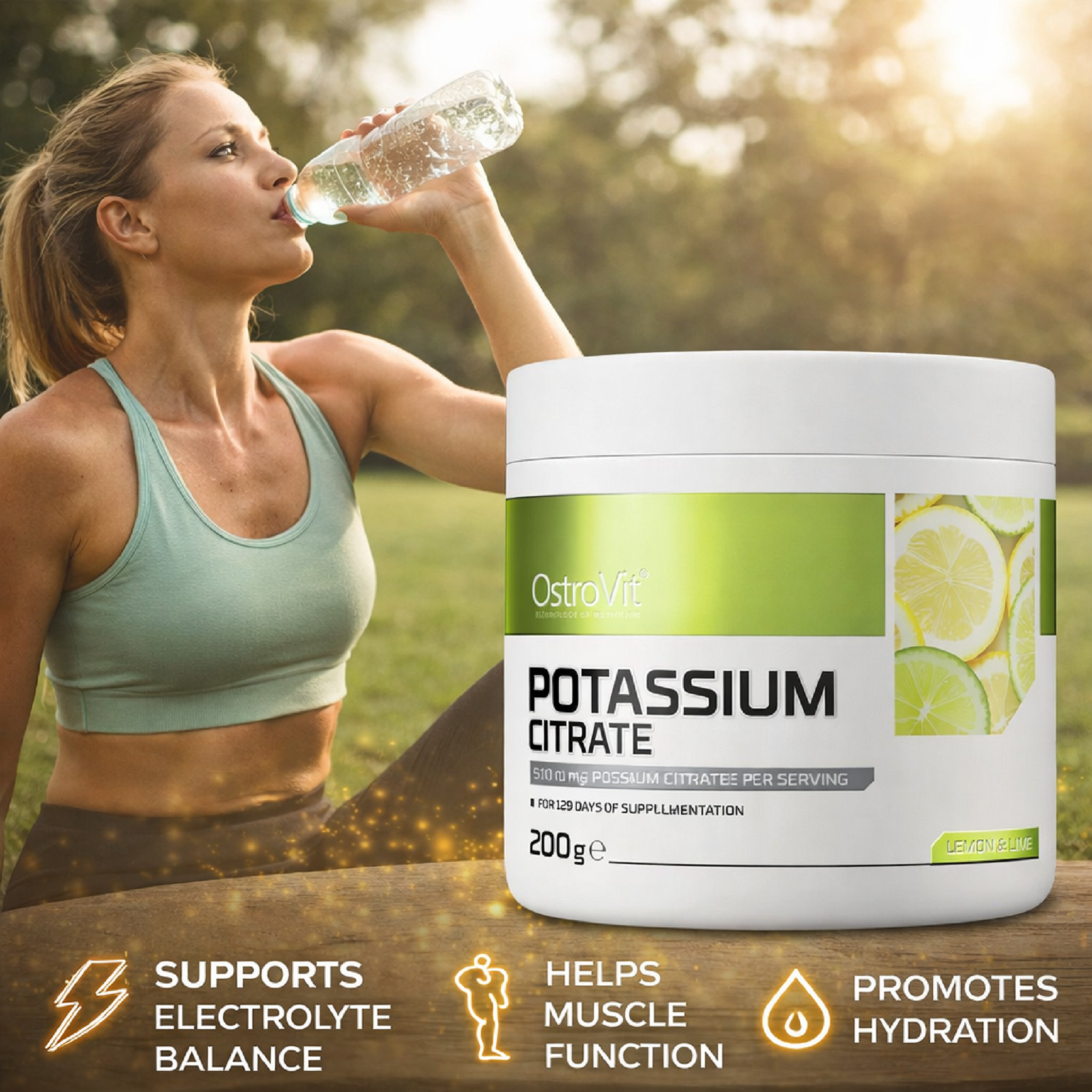 POTASSIUM CITRATE – 200 g -Function nervous system electrolyte balance hydration