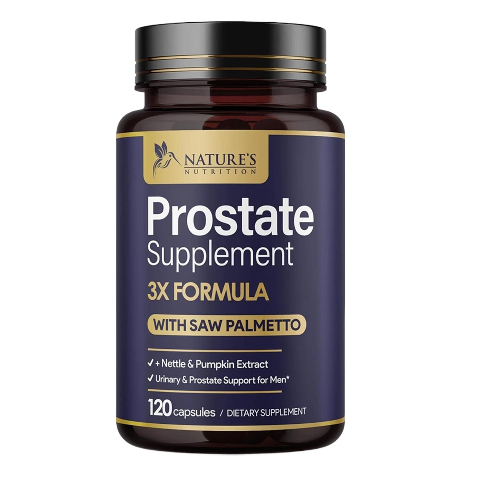 Prostate Health 1000mg 3X Formula W/ Saw Palmetto 120 Capsules For Men Supplemen