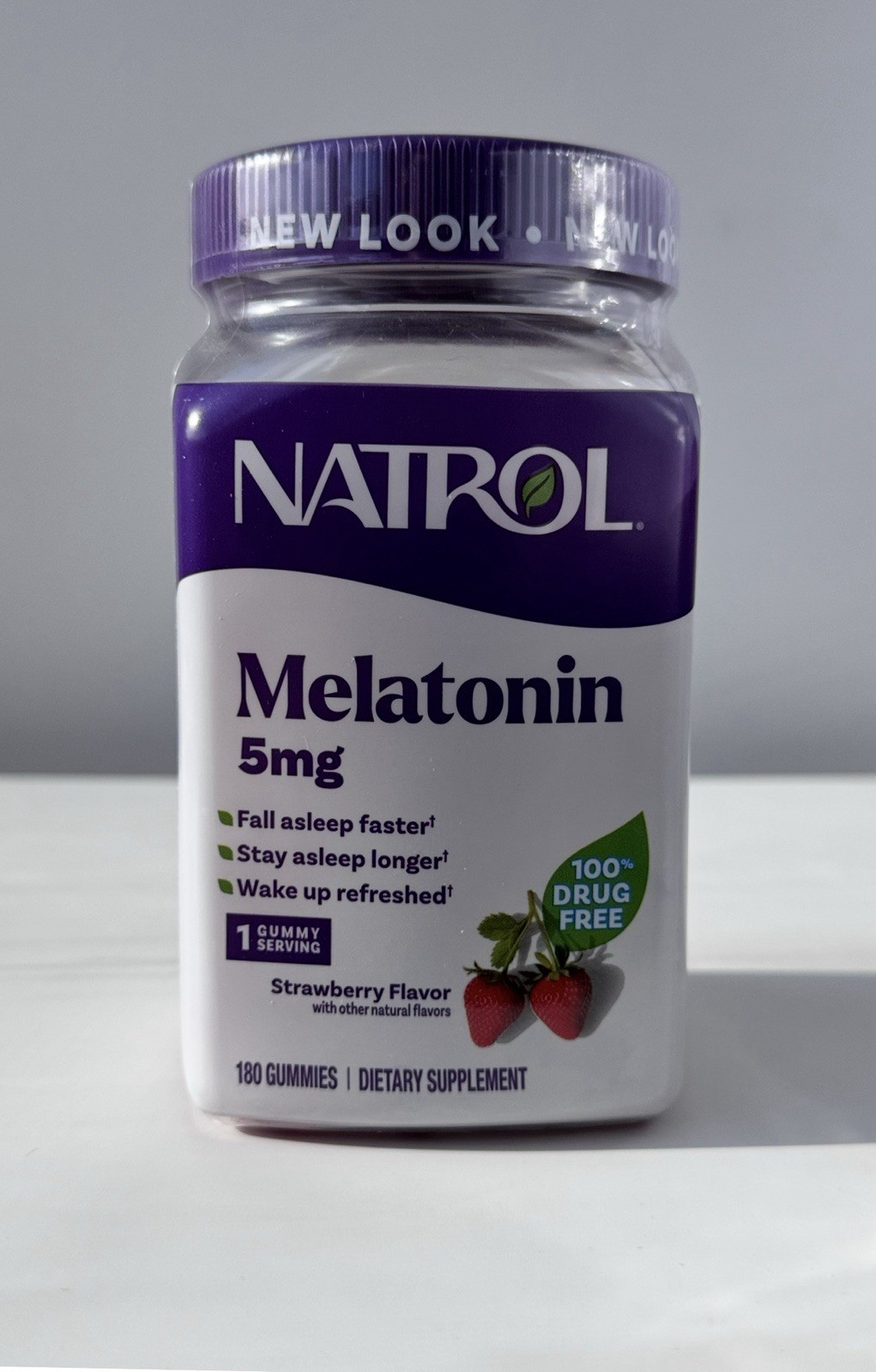 Natrol Melatonin 5mg Strawberry 180 Gummies Sleep Support Supplement