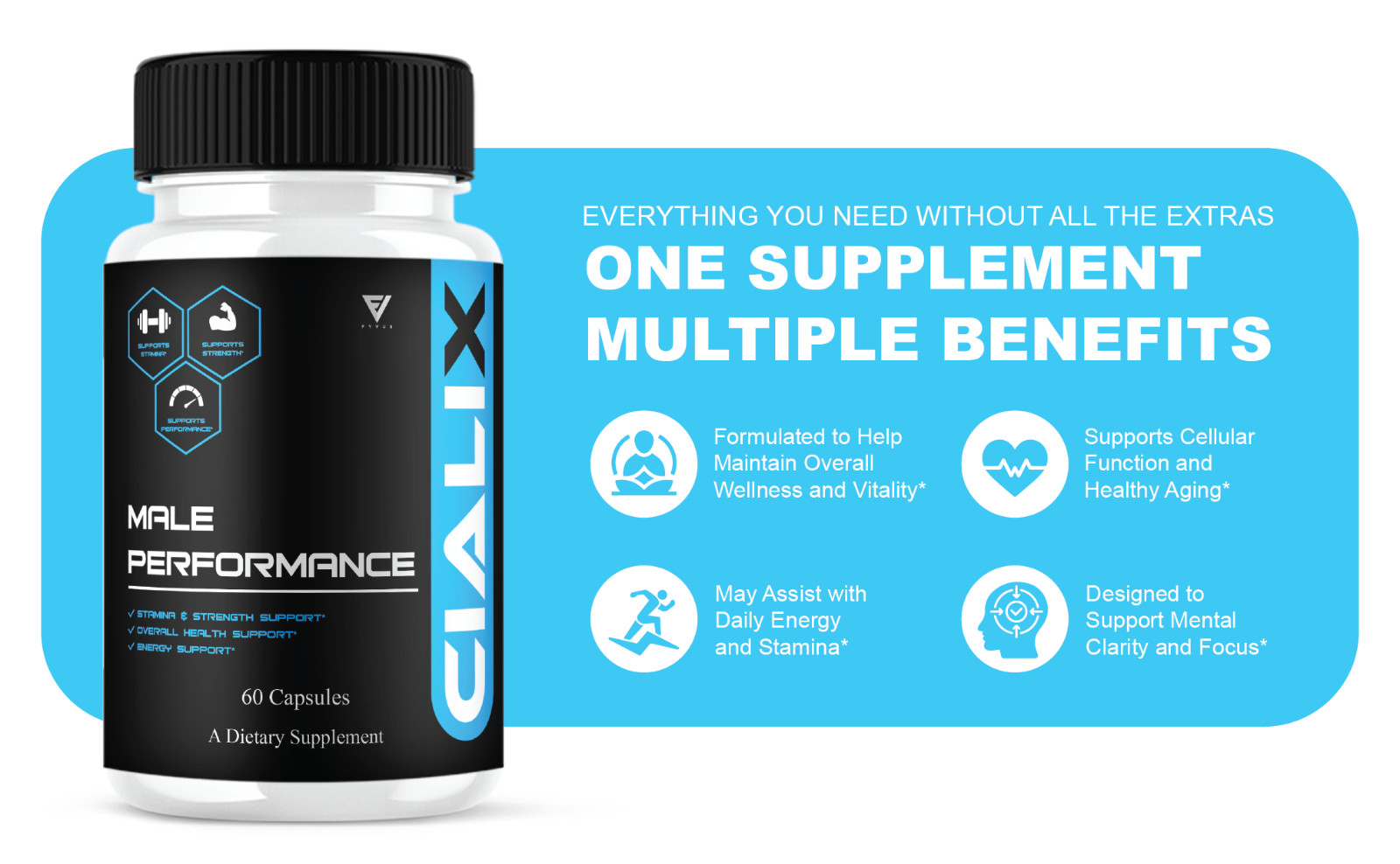 Cialix Premium Performance Supplement, Cialixs Advanced (60 Capsules)