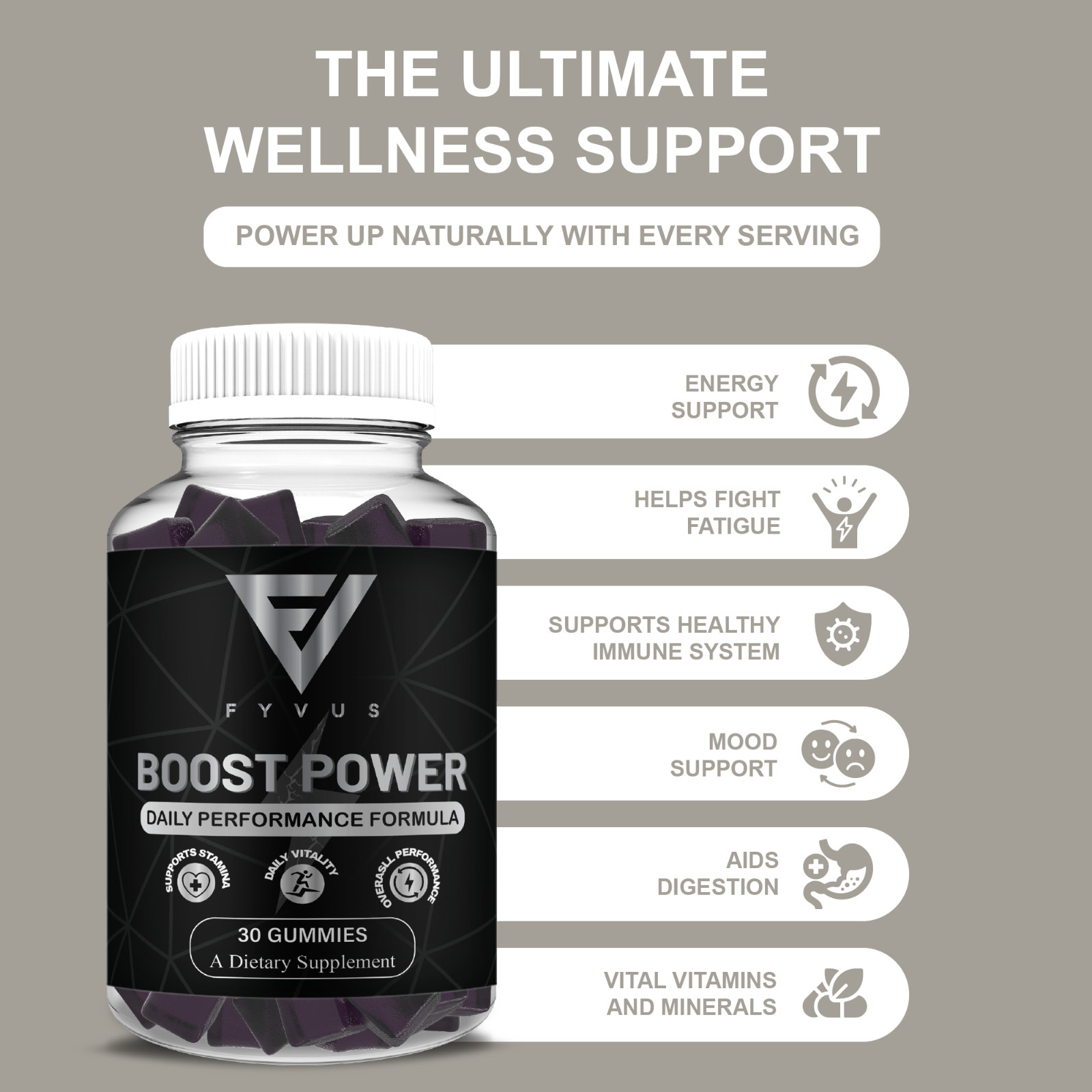 (3 Pack) Boost Power Gummies, Boost Power Male Performance Gummy (90 Gummies)