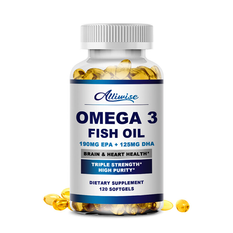 2*120 Omega 3 Fish Oil Capsules 3x Strength 1000mg EPA&DHA,Brain&Heart Health