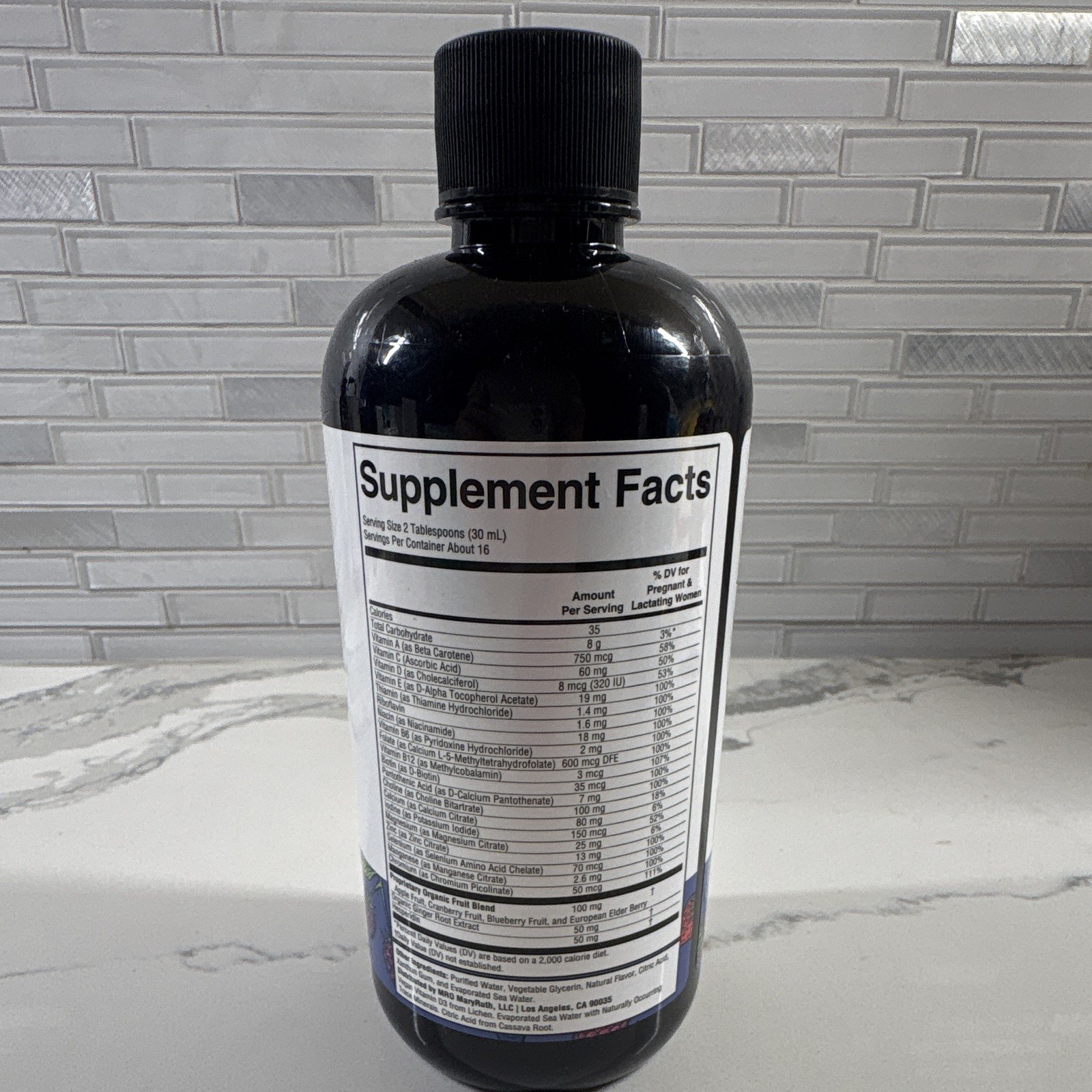 *NEW*MaryRuth’s Vegan Liquid Prenatal & Postnatal Multivitamin Berry 16 fl oz