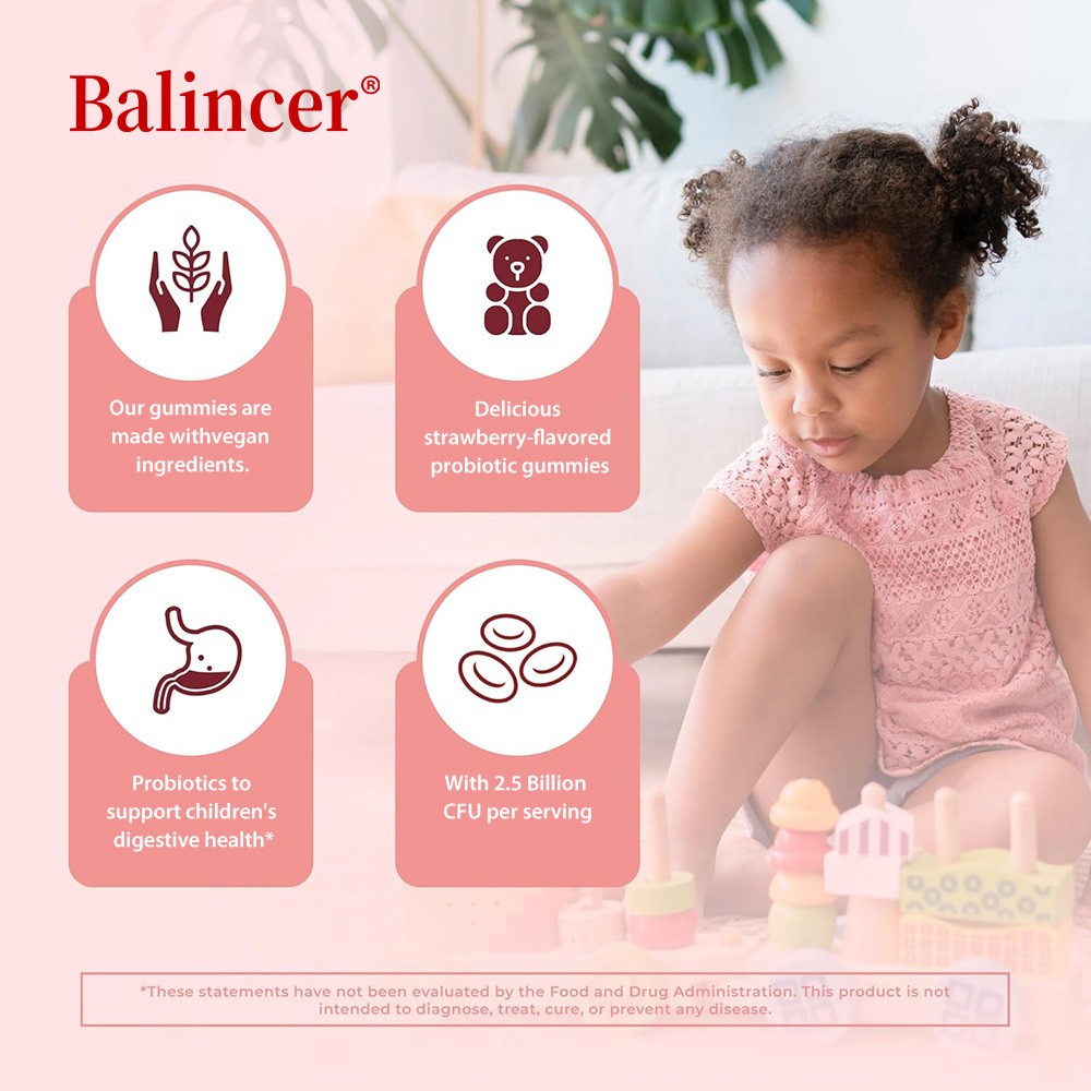 Children Probiotic Gummies for Gut&Immune Health,Kid-Friendly Vegan 60 Count