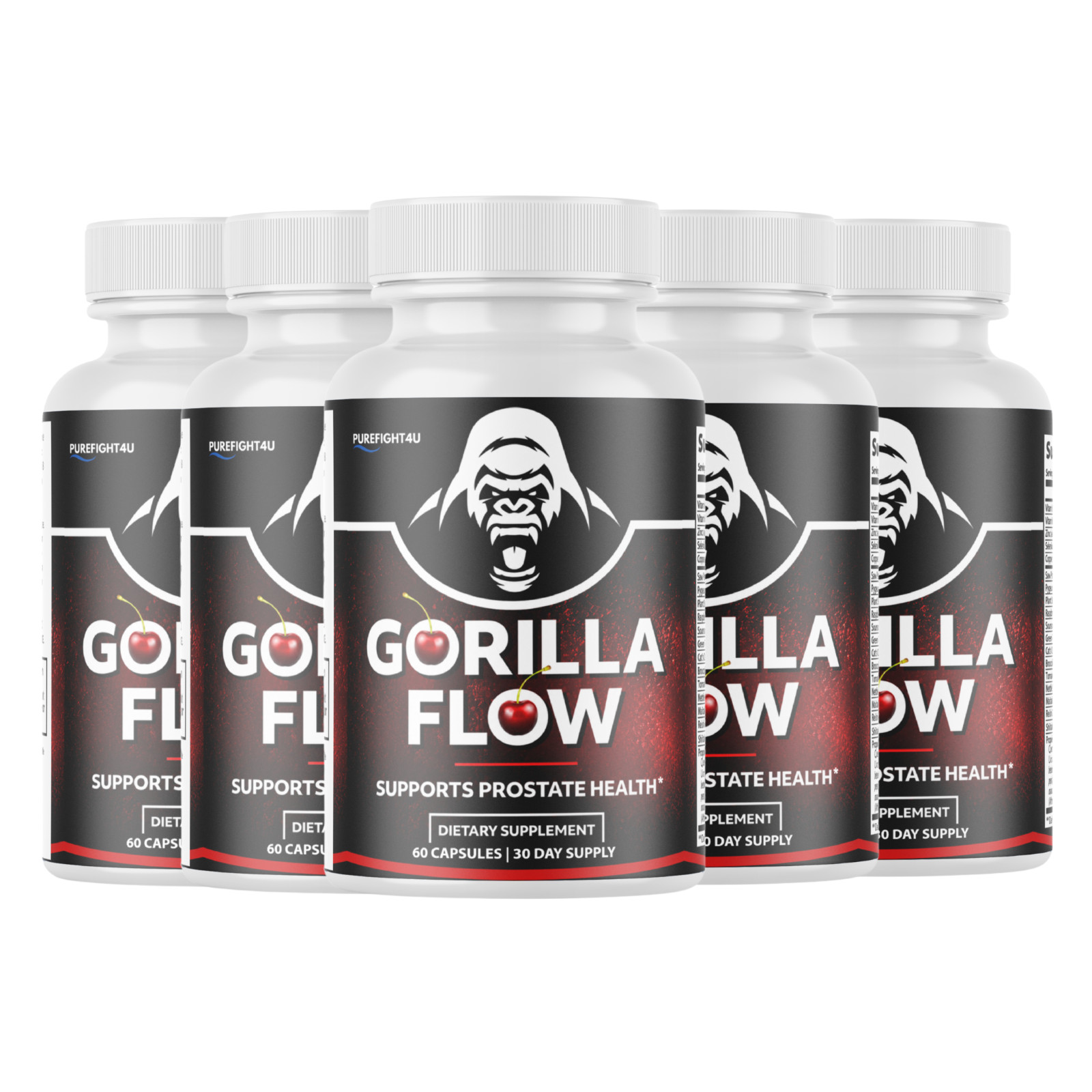 Gorilla Flow – Prostate Health Support Supplement | 60 Capsules – 5 Bottles