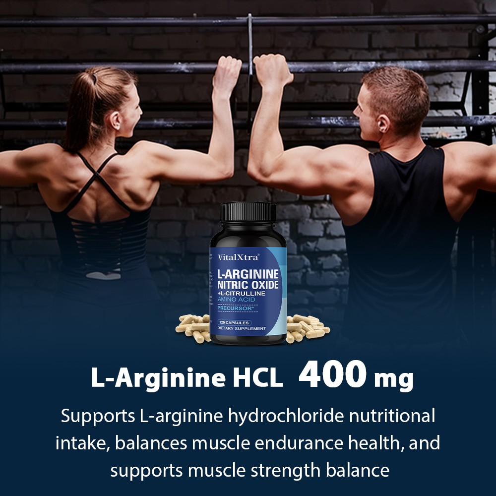 L Arginine Nitric Oxide L Citrulline Supplements Muscle Health 30-120 Capsules