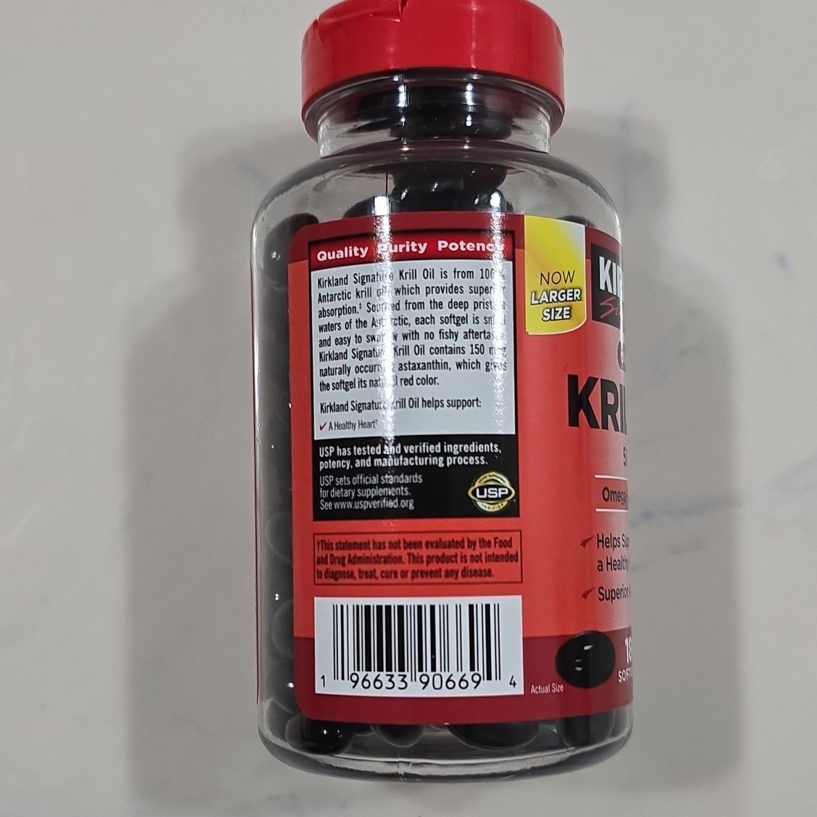Kirkland Signature Krill Oil 500mg Omega-3 Astaxanthin 180 Softgels Heart Health