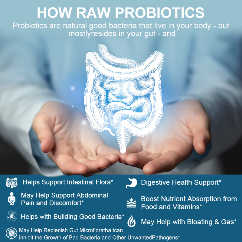 Digestive Enzymes Prebiotic&Probiotics Gas,Constipation&Bloating Relief