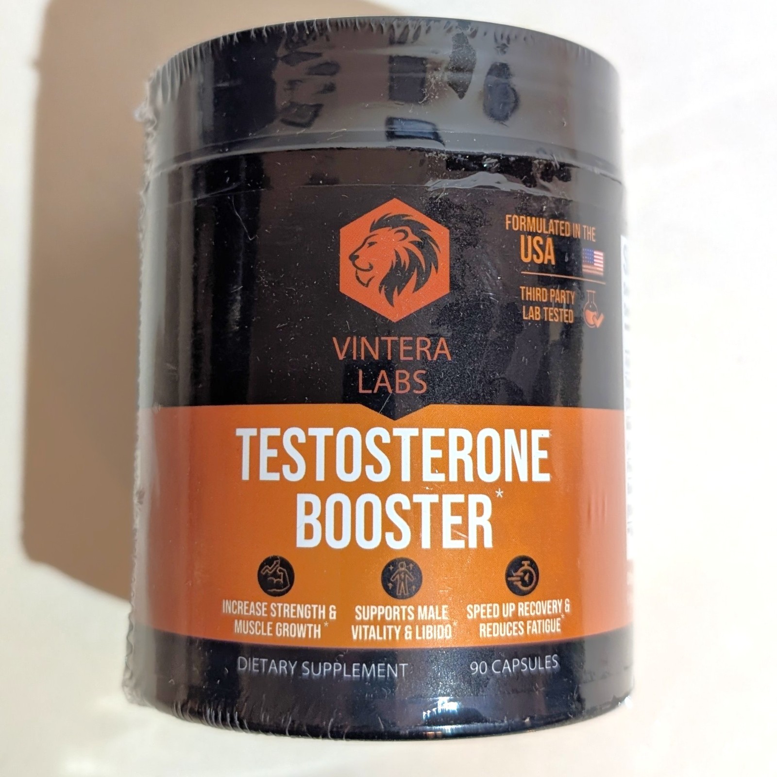 Testosterone Booster for Men High Potency Max Absorption Vintera Labs Exp 10/27