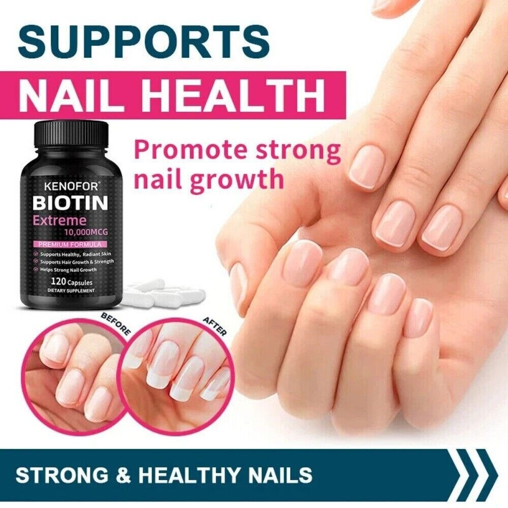 Biotin 10,000 mcg Maximum Strength Capsules 120 Capsules Supplement*