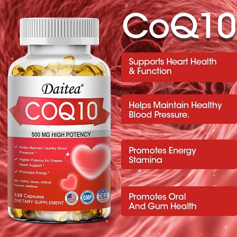 CoQ10 Ubiquinol 500 mg, 30/60/120 Softgels, exp 03/2026, Free Shipping