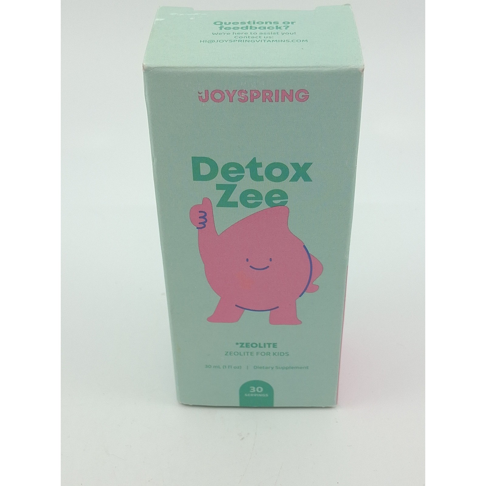 Joyspring Detox Zee Zeolite for Kids 30ml 1 fl oz 30 servings Sealed EXP 10/2026