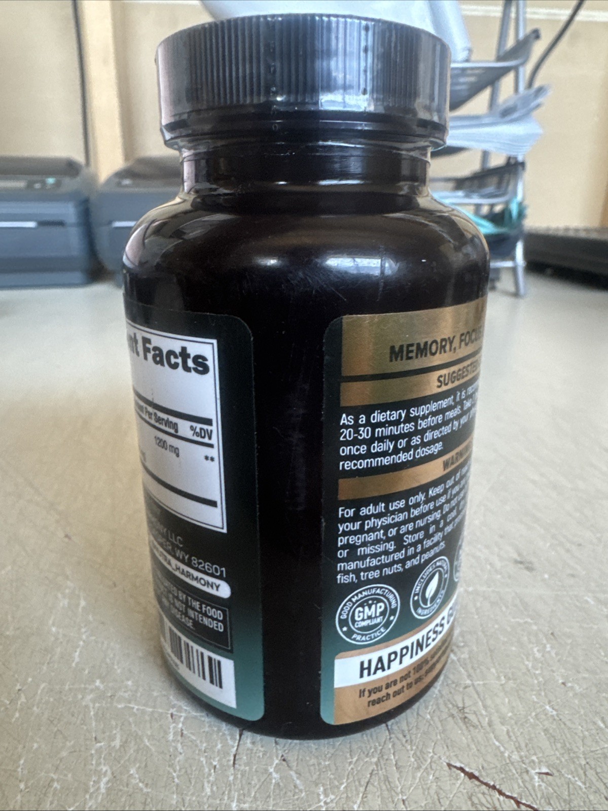 Nutra Harmony Lion’s Mane Supplement – 1200mg – 120 Capsules – EXP 6/27