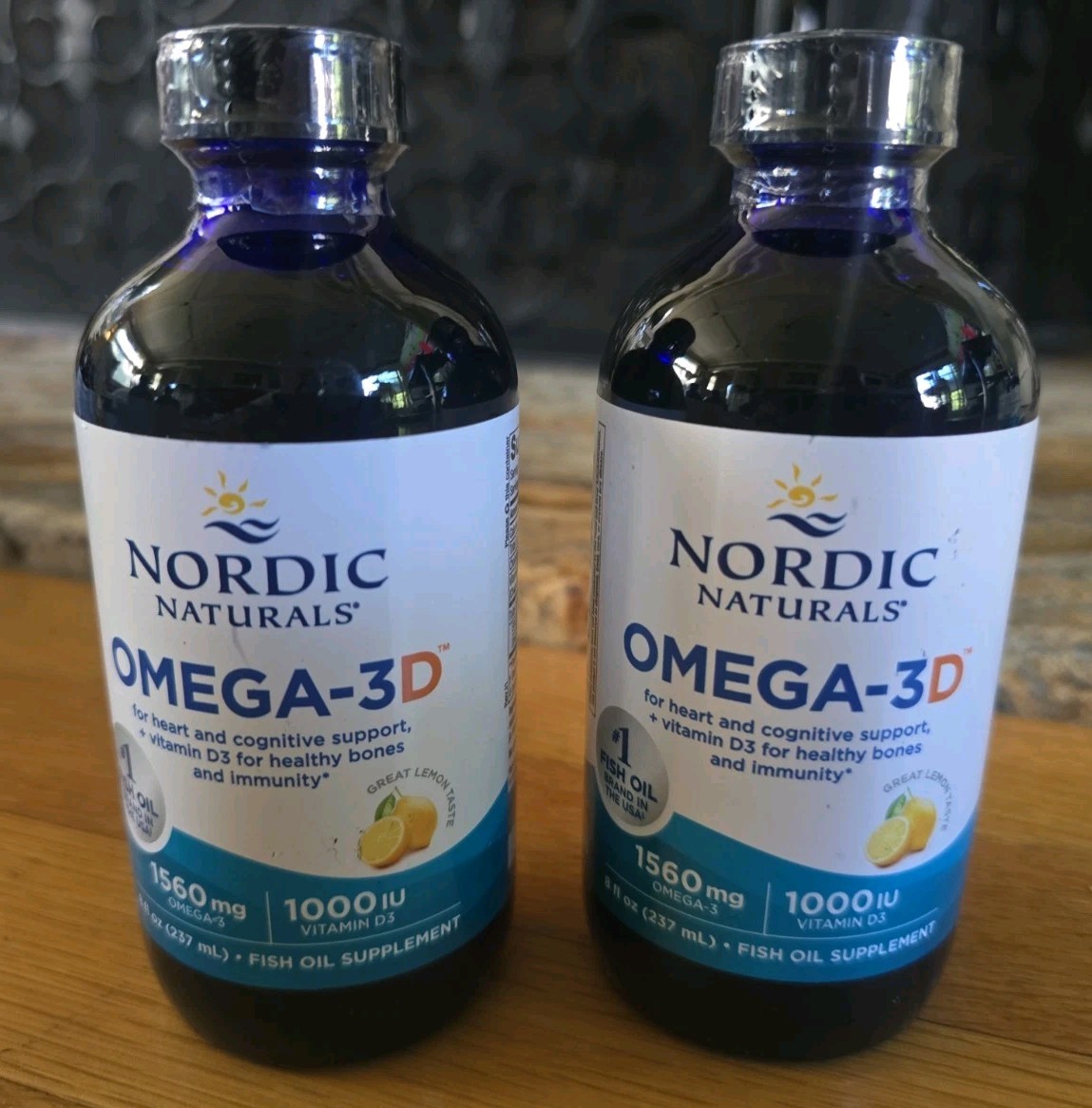 2-Pack NORDIC Naturals Omega 3D Liquid 8 oz Exp 05/28 Lemon Fish Oil 1560 mg