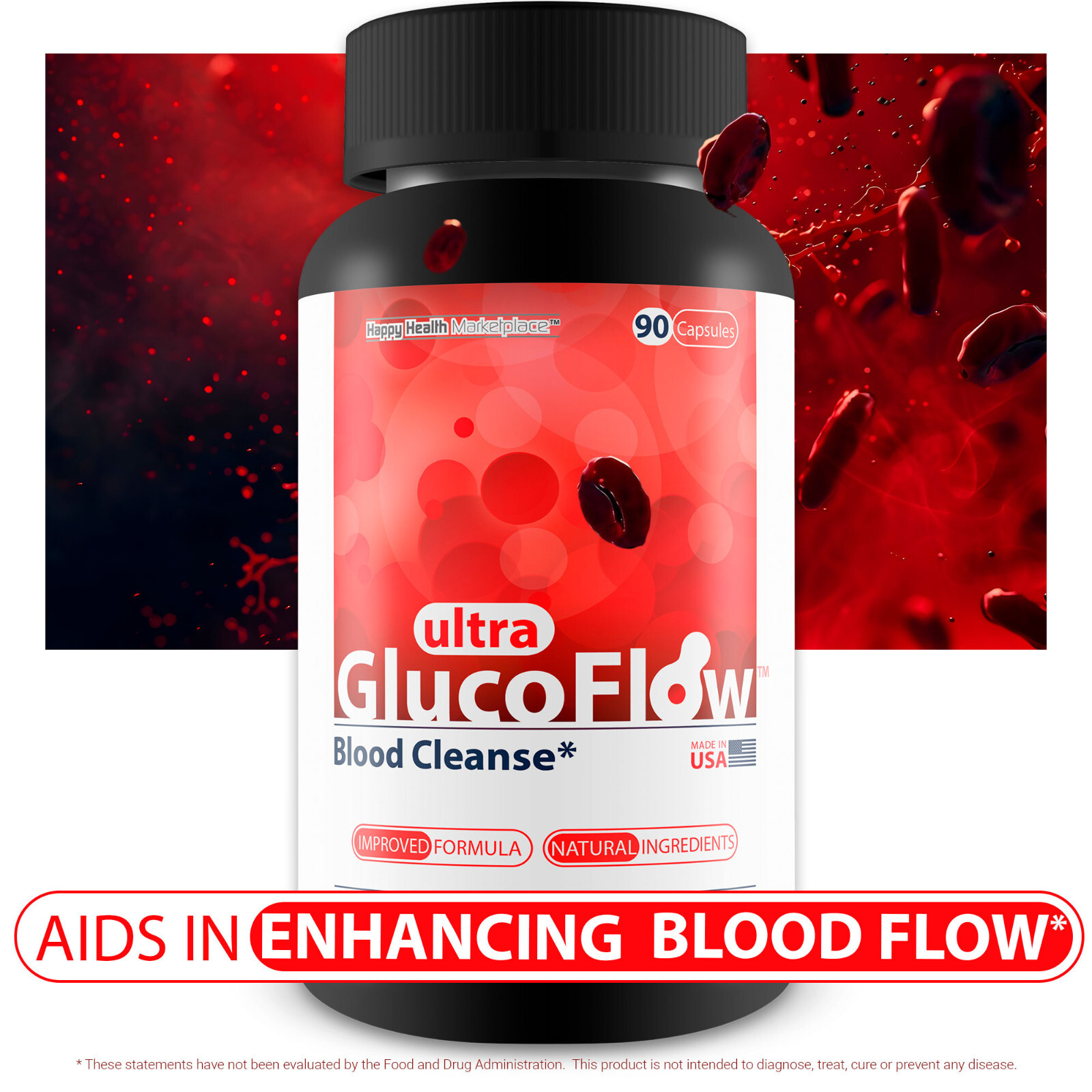 Ultra Gluco Flow – Improved Formula – Our Best Blood Cleanse Detox Cleanse Blood