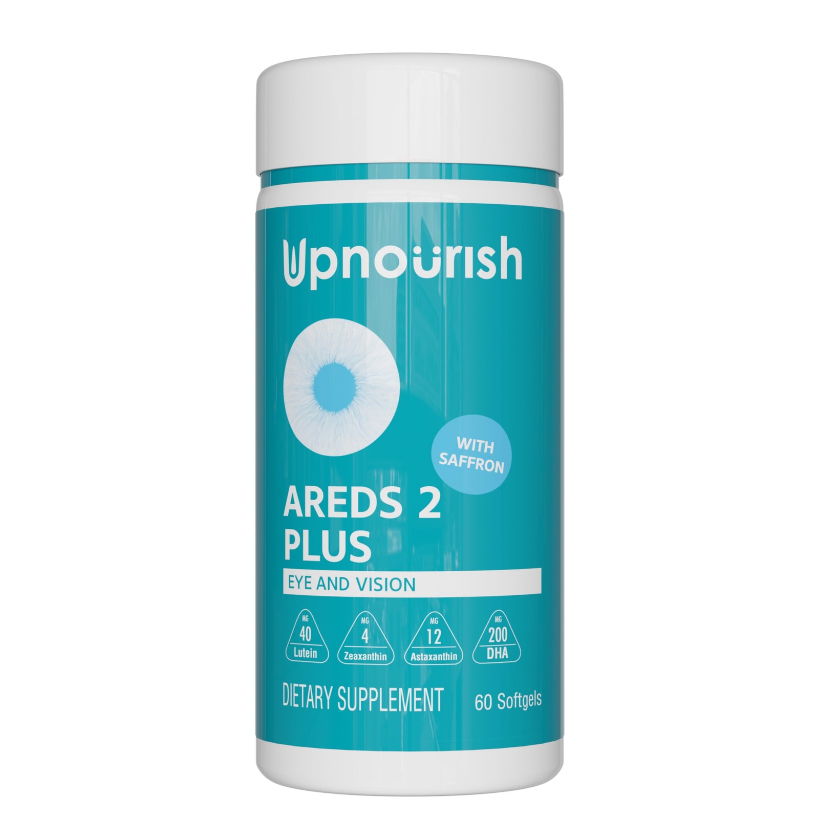 UpNourish AREDS 2 Eye Vitamins for Seniors – Lutein 60 Count (Pack of 1)