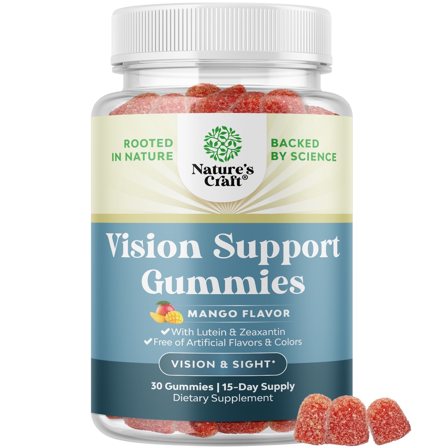 Zeaxanthin Plus Lutein Gummies for Adults – Potent Lutein Eye Vitamins