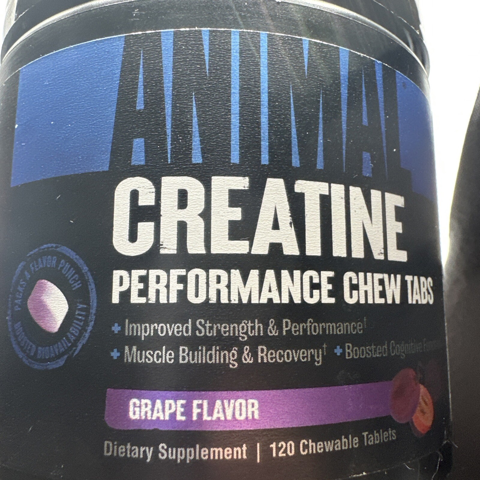 Creatine Performance Chews, Grape, 120 Chewable Tablets Expires 7/2026 Workout