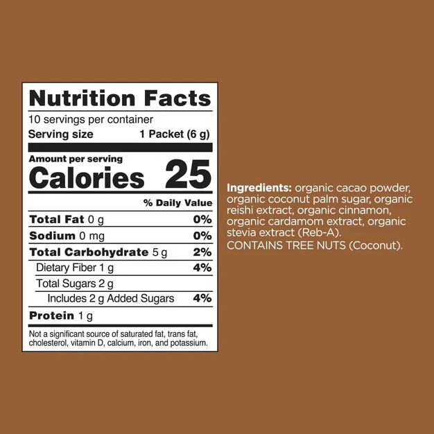 Four Sigmatic Mushroom Cacao Mix w/ Reishi [Chill], 10 packets