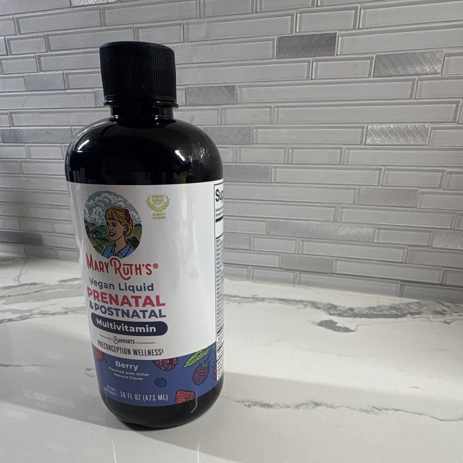 *NEW*MaryRuth’s Vegan Liquid Prenatal & Postnatal Multivitamin Berry 16 fl oz