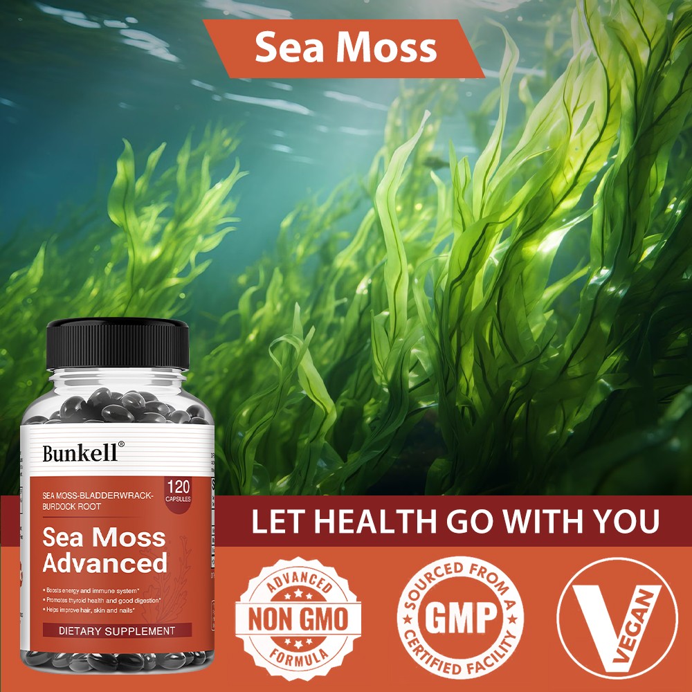 Sea Moss Complex Caps,Mineral Supplement for Thyroid,Gut Digestion,Immune 120 CT