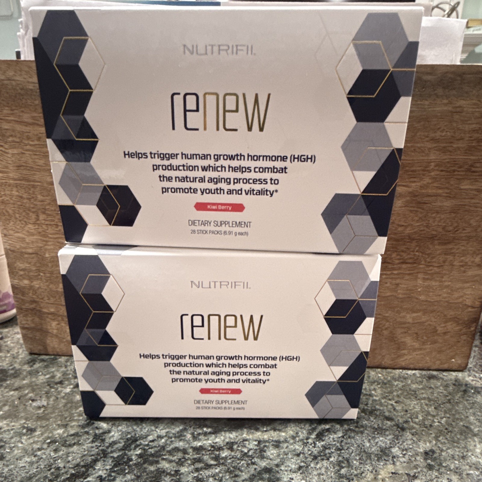 Nutrifii Renew Anti-Aging Dietary Supplement Kiwi Berry Flavor 2 Boxes