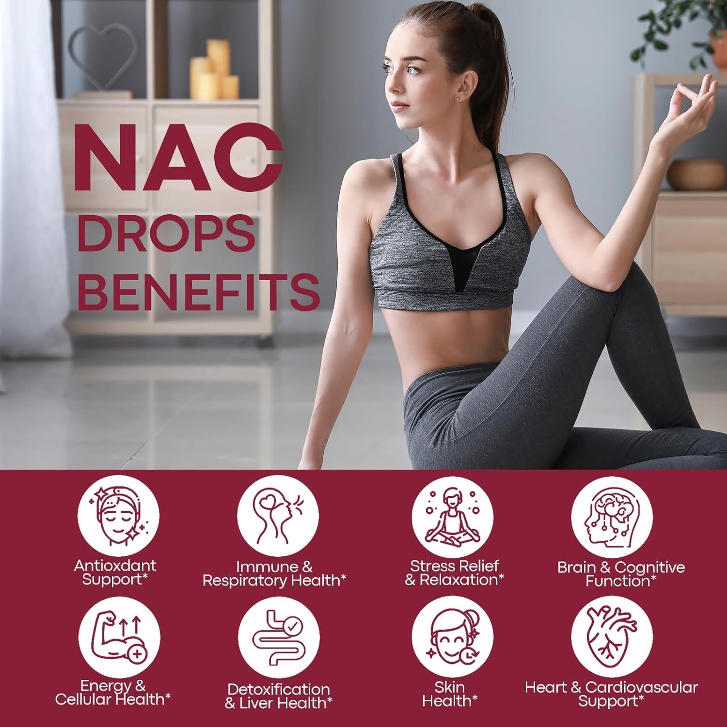Liposomal Liquid NAC Supplement N-Acetyl Cysteine Drops, N Acetyl Cysteine 600mg