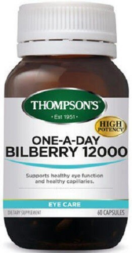 Thompson’s Bilberry 12,000 One-a-Day Capsules 60 – for Eye Health and Vision