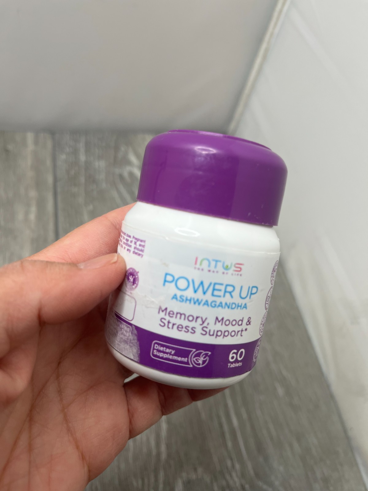 2pk Intus Power Up Ashwagandha Memory, Mood & Stress 60 Tablets each BB 1/27